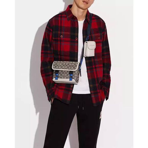 Coach Mens League Hybrid Crossbody In Signature C Jacquard - Picture 11 of 11